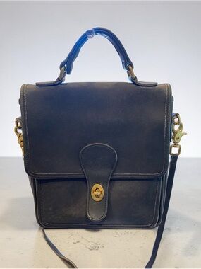 Coach Black Vintage 5130 Station bag with Brass Hardware